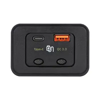 Адаптер автомобильного зарядного устройства Qc 3.0 48 Вт Type-C, автомобильные USB-зарядные устройства с кнопочным переключателем, защита безопасности, Зарядка 2 устройств, интеллектуальная зарядка