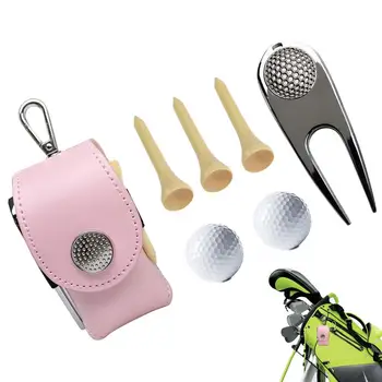 Сумки для мячей для гольфа, мини-сумки для хранения мячей, висящие на талии, сумка для мячей для гольфа, сумка с металлической пряжкой, пояс для гольфа, сумки для мячей