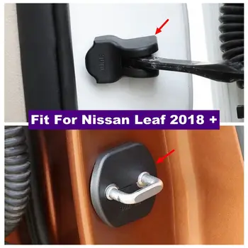 Внутренний дверной замок автомобиля + рычаг блокировки двери, ограничитель ржавчины, водонепроницаемая защитная крышка, черный, подходит для Nissan Leaf 2018 - 2022 Аксессуары