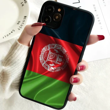 5 5S SE 2020 Чехол для Телефона Чехол для iPhone 6 6S 7 8 PLUS X XS XR 11 12 13 MINI 14 PRO MAX Резиновый Силиконовый флаг Афганистана AF