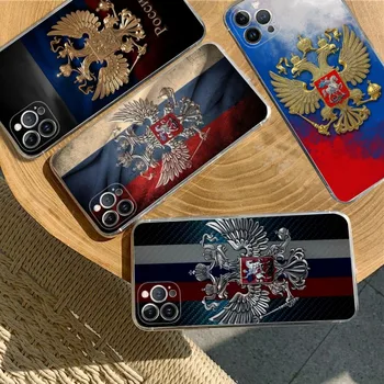 Герб России Флаг Орла Чехол Для Телефона iPhone 14 13 12 11 Pro Max XS X XR SE 2020 6 7 8 Plus Mini Защитная Оболочка
