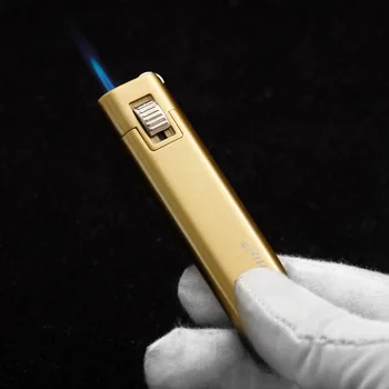 Зажигалка Jet Torch Зажигалка для шлифовального круга Ветрозащитная Многоразовая Металлическая зажигалка с синим пламенем на бутановом газе