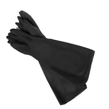 1 пара страховочных черных латексных резиновых перчаток унисекс, износостойкие резиновые перчатки, водонепроницаемые