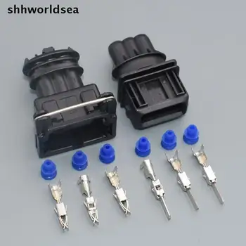 Shhworldsea 10Set штепсельная вилка автоматической топливной форсунки Автомобильный водонепроницаемый 3,5 3P 3-контактный разъем для подключения электрического провода автомобильный разъем