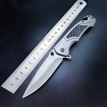 Стальной Портативный Складной Нож для Мужчин Высокой Твердости Выживания На Открытом Воздухе Самообороны Военные Тактические Ножи Ручка Из Углеродного Волокна