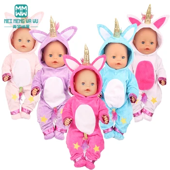 Модные комбинезоны с героями мультфильмов 43-45 см, игрушки, одежда для новорожденных кукол, аксессуары для американских кукол, подарок для девочки