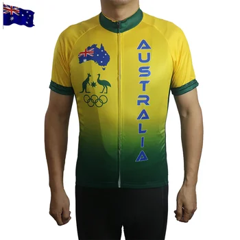 Австралийский мужской велосипедный свитер с коротким рукавом, дорожная одежда, одежда для горных лыж, Джерси для скоростного спуска, велосипедная рубашка, верхняя куртка для гонщика