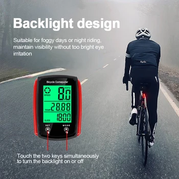 Водонепроницаемый Проводной Цифровой Спидометр для езды на велосипеде Светящийся сенсорный экран Одометр Счетчик скорости езды на велосипеде Аксессуары для велосипедов
