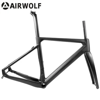 Airwolf T1100 Высококачественная Карбоновая Велосипедная рама 700*28C С дисковым тормозом, Карбоновая Велосипедная рама, Карбоновая Велосипедная рама