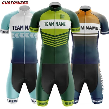 Индивидуальное название команды (10) Мужские комплекты велосипедной майки с коротким рукавом Maillot Ropa Ciclismo, спортивная велосипедная одежда на открытом воздухе, велосипедные рубашки