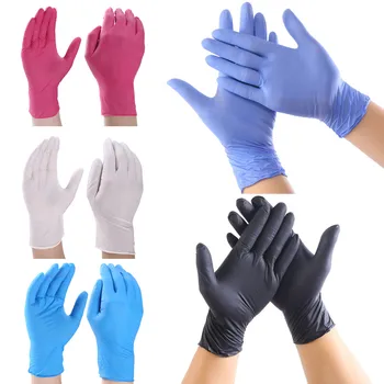 Одноразовые Нитриловые перчатки Резиновые перчатки без черного порошка Для общественного питания Уборки домашних животных ремонта автомобилей Механических перчаток