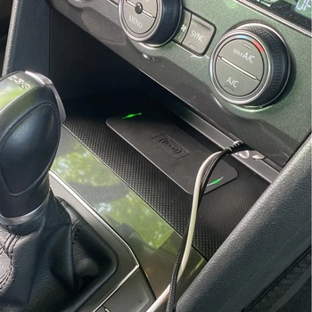 Автомобильное беспроводное зарядное устройство мощностью 15 Вт Для VW Tiguan MK2 Allspace Tharu 2017-2021 подставка для зарядки телефона QI fast charge держатель мобильного телефона аксессуары