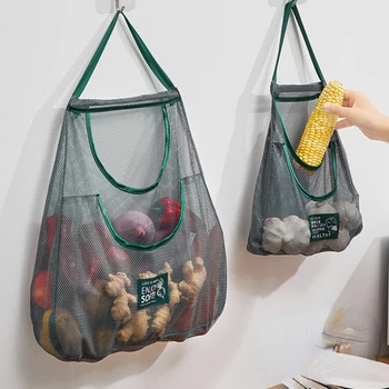 Кухонная сумка для хранения лука, имбиря, чеснока, корзина для хранения, подвесная корзина для овощей, полка для принадлежностей, сумка для хранения чеснока, артефакт