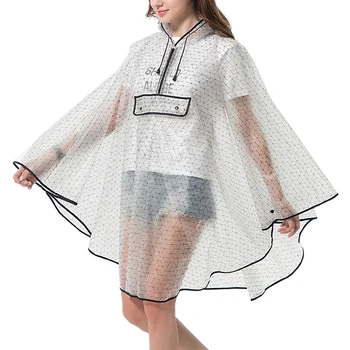 Новая модная качественная Водонепроницаемая Многоразовая пластиковая накидка EVA для женщин, дождевик, Мужское пончо с капюшоном для пеших прогулок, верховой езды