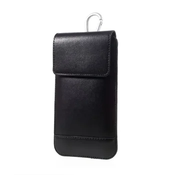 для MEIZU M16 (2018) чехол для ремня с вертикальным двойным карманом -черный