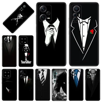 Темный Костюм Таинственного Человека, Черные Чехлы Для Телефонов Xiaomi 12S 12T 12 13 Lite Mi CC9 Redmi A1 A2 12C Note12 Pro 4G 5G Plus, Модный Чехол