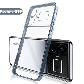 Роскошный прозрачный чехол для телефона Realme GT 5 Противоударные чехлы Чехол-накладка Бампер для Realme GT5