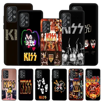 Матовый черный чехол для телефона Kiss Band Samsung Galaxy A52 5G A72 A42 A32 A22 A41 A31 A71 A51 A12 A21 A11 A70 A50 A20E A7 A9 Чехол