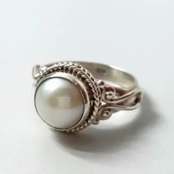 SoHot Продает Винтажное Кольцо Из Тайского Серебра С Инкрустацией Жемчугом, Покрытое Покрытием S925, Европейское и Американское Модное Обручальное Кольцо для Женщин