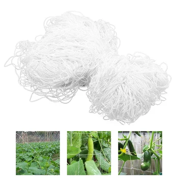 Плетеная сетка для лазания по растениям, решетка, сетка из полиэстера, Многоразовая опора для растений, сетка для выращивания садовой лозы, универсальная Белая сетка