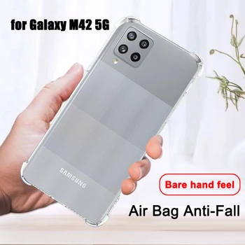 Прозрачный чехол для телефона Samsung Galaxy M42 5G Прозрачный Защитный Чехол для Galaxy M42 5G Funda Силиконовые Чехлы Размер крышки 6.6