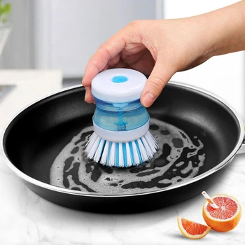 Кухонная щетка для мытья посуды, щетка для мытья посуды, скребок для мытья посуды, пузырьковые щетки с дозатором мыла для чистки овощной посуды