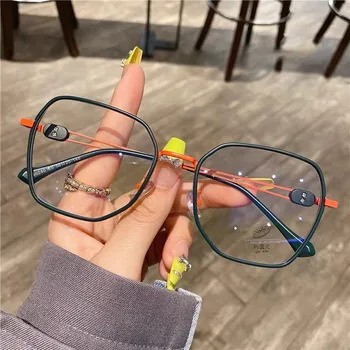 Металлические оправы для очков TR90, женские мужские очки с защитой от синего света, оправа для очков, Оптические компьютерные очки для близорукости, украшение для очков