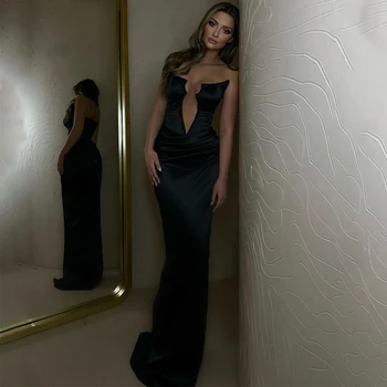 Сексуальное вечернее платье Verngo с глубоким V-образным вырезом, без рукавов, на молнии, трапециевидное вечернее платье, Многоуровневое платье для выпускного вечера для чернокожих девушек