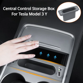 Для Tesla Model 3 Y Центральный узел управления Ящик для хранения данных Кабель для передачи данных на центральной консоли Ящик для хранения мобильного телефона Аксессуары для интерьера автомобиля