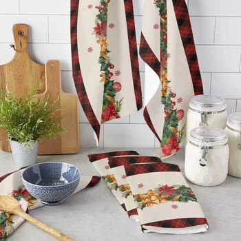 Рождественский шар-лампа в виде снежинки, салфетки из микрофибры, полотенца для рук, Кухонное полотенце, посуда для кухни, домашние принадлежности, полотенце для протирки