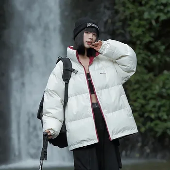 Зимнее хлопчатобумажное пальто большого размера 3XL для мужчин, модные теплые мужские куртки для хлеба, мужская зимняя одежда Оверсайз 2023
