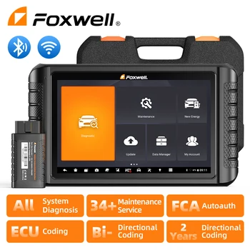 Автомобильный сканер FOXWELL NT1009 OBD2, инструменты диагностики всех систем автомобиля уровня OE, Двунаправленное кодирование ECU 34, Сброс настроек автомобильного сканера