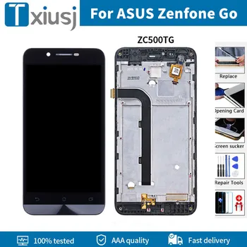 AAA + ++ Дисплей для ASUS Zenfone Go ZC500TG ЖК-дисплей Сенсорный Экран с Рамкой Для ASUS Zenfone go ZC500TG z00vd ЖК-запчасти