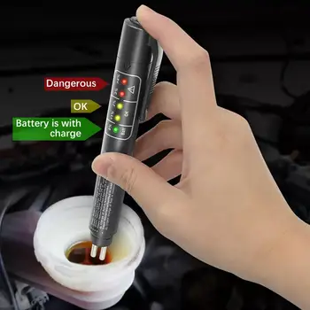 Универсальный тестер тормозной жидкости, точные инструменты диагностики качества масла, светодиодный индикатор, ручка для тестирования жидкости, автомобильный тестер тормозного масла.