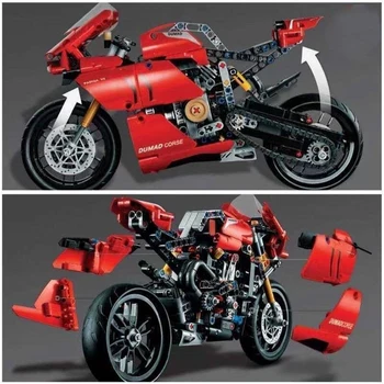 Мотоцикл Высокотехнологичные Строительные Блоки MOC Ducati Moc 42107s Модель Локомотива Механическая Группа Кирпичей Для Сборки Моделей Игрушечных Транспортных Средств