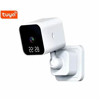 Приложение 2MP 1080P Tuya, подключаемое к сети США / ЕС, IP-купольная камера ИК ночного видения, радионяня с автоматическим отслеживанием ИИ-гуманоидом, домофон с радионяней