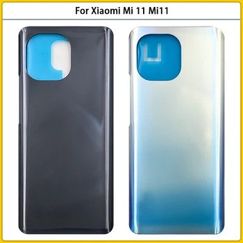 Для Xiaomi Mi 11 M2011K2C M2011K2G Задняя Крышка Батарейного Отсека 3D Стеклянная Панель Mi11 Задняя Дверь Корпус Батарейного Отсека Чехол С Клеем Заменить
