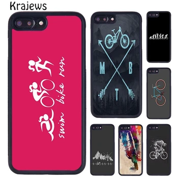 Krajews Sport Bike Cycling art Силиконовый Мягкий Чехол Для Телефона iPhone 15 14 6 7 8 plus XR XS 11 12 13 pro max coque