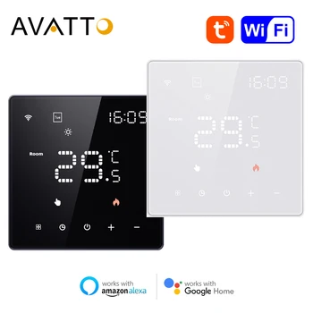 AVATTO WiFi Электрический пол с подогревом / водогрейный котел Контроль температуры Приложение Smart Life Дистанционное управление для Alexa Google Home