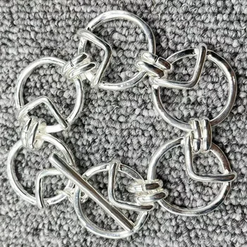 Европейский и американский модный браслет-цепочка из серебра 925 пробы с гальваническим покрытием, простой ювелирный подарок