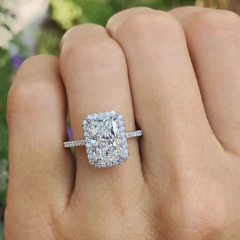 Classic Lovers Lab Кольцо на палец с бриллиантом из стерлингового серебра 925 пробы, Обручальные кольца для женщин, мужские украшения для помолвки, подарок