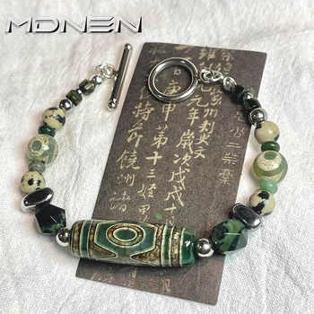 2023 Новый браслет из натурального камня Maya Sen с агатом, ювелирные изделия в китайском стиле в стиле ретро, подарок для мужчин и женщин