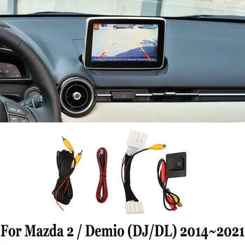 Камера заднего вида, парковочная камера для Mazda 2/Demio Хэтчбек (DJ) 2014-2021 Совместимый заводской экранный кабель