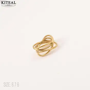 Интернет-магазин KITEAL, Индия, Позолоченные кольца для девочек, женские кольца с полой линией, цены в евро, ювелирные аксессуары
