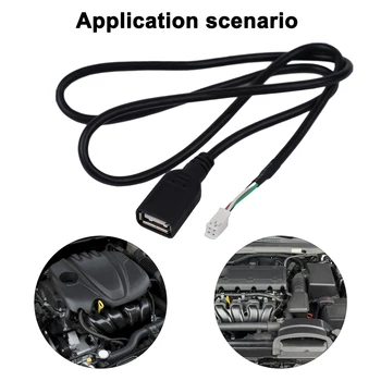 Часть Адаптер ABS USB 1шт 4Pin инструмент Черный Замена радио Стерео аксессуаров Полезный практичный абсолютно новый прочный