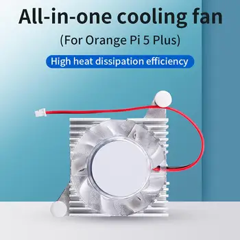 Алюминиевый охлаждающий вентилятор для платы разработки Orange Pi 5 Plus Тепловое излучение для радиатора материнской платы Orange Pi5 Plus O0P3