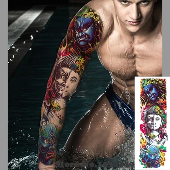 Водонепроницаемая временная татуировка в виде цветка на руке, поддельные татуировки для боди-арта.