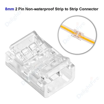 2pin COB LED Strip Connector 8 мм 10 мм Ленточные Фонари L-Образной Формы LED Угловые Разъемы для SMD COB 5050 2835 Strip Light Фиксированные Зажимы