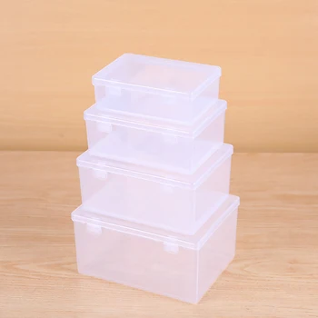Мини-ящик для хранения Маленькая Пластиковая коробка с прозрачной крышкой Для запчастей, инструментов, ювелирных изделий, Витрины, бусин, контейнера