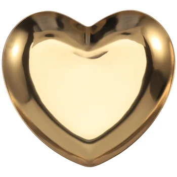 Сервировочная тарелка в форме сердца Металлический Поднос Для хранения фруктов Home Gold